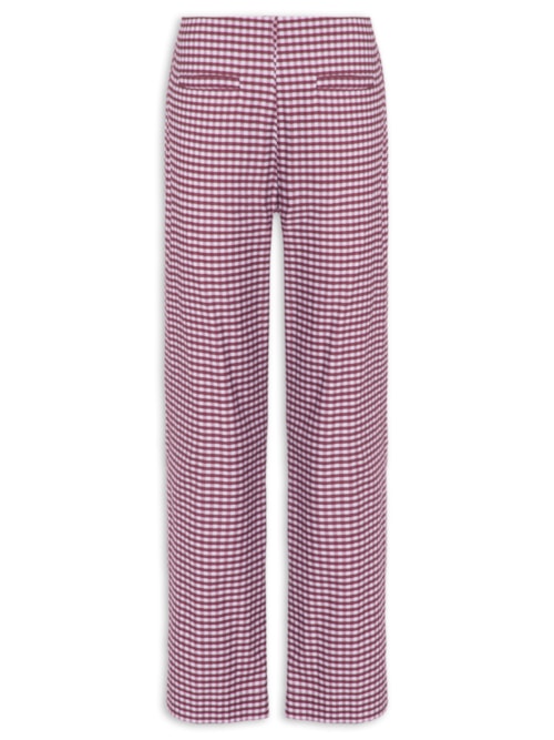 Calça Feminina Xadrez Piquenique - Rosa