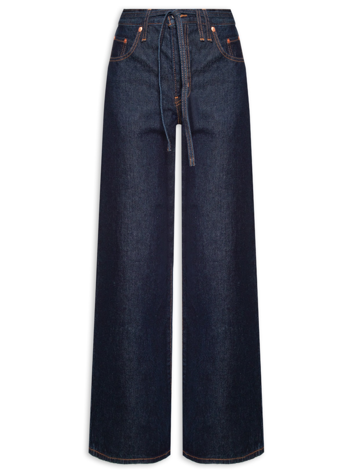 Calça Feminina XL Straight - Azul