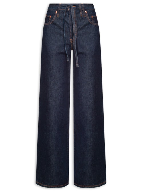 Calça Feminina XL Straight - Azul