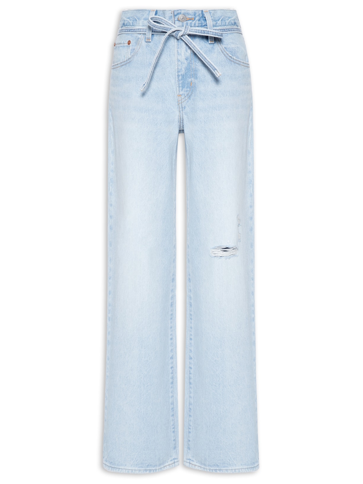 Calça Feminina XL Straight - Azul