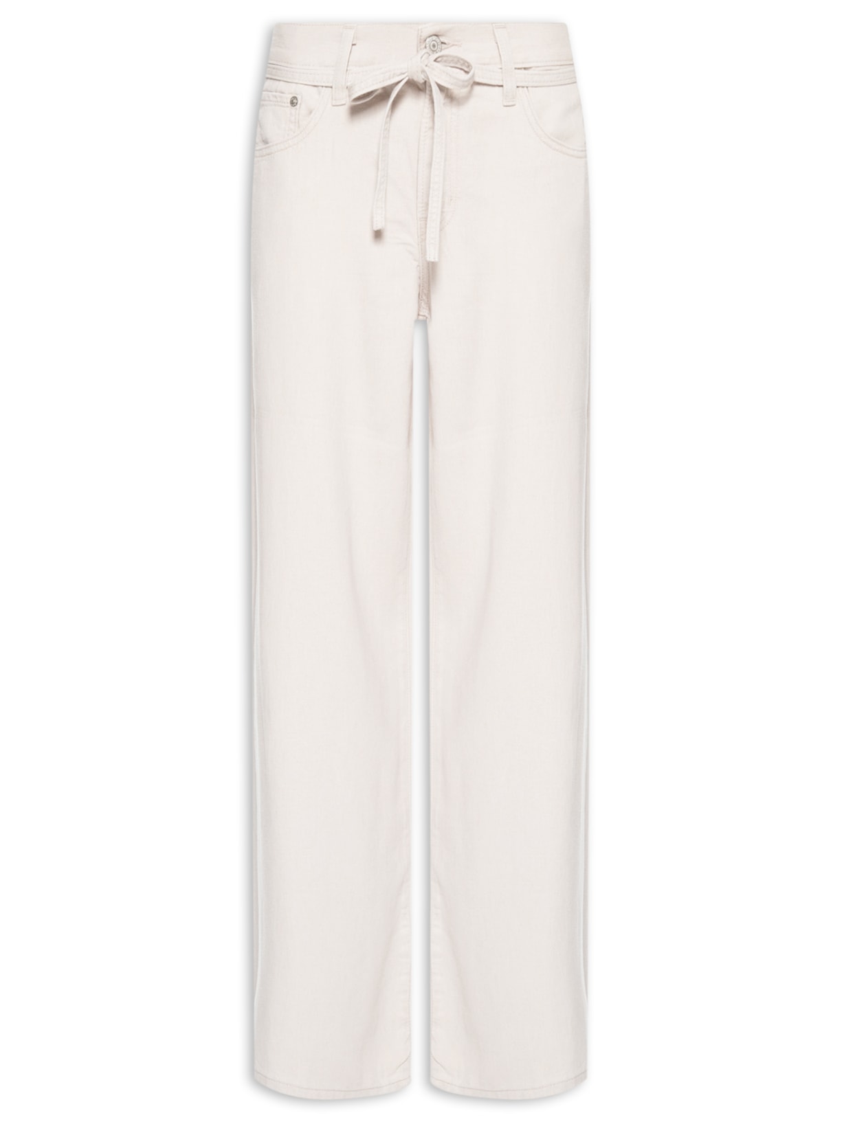 Calça Feminina XL Straight - Bege