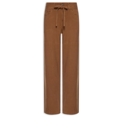 Calça Feminina XL Straight - Marrom