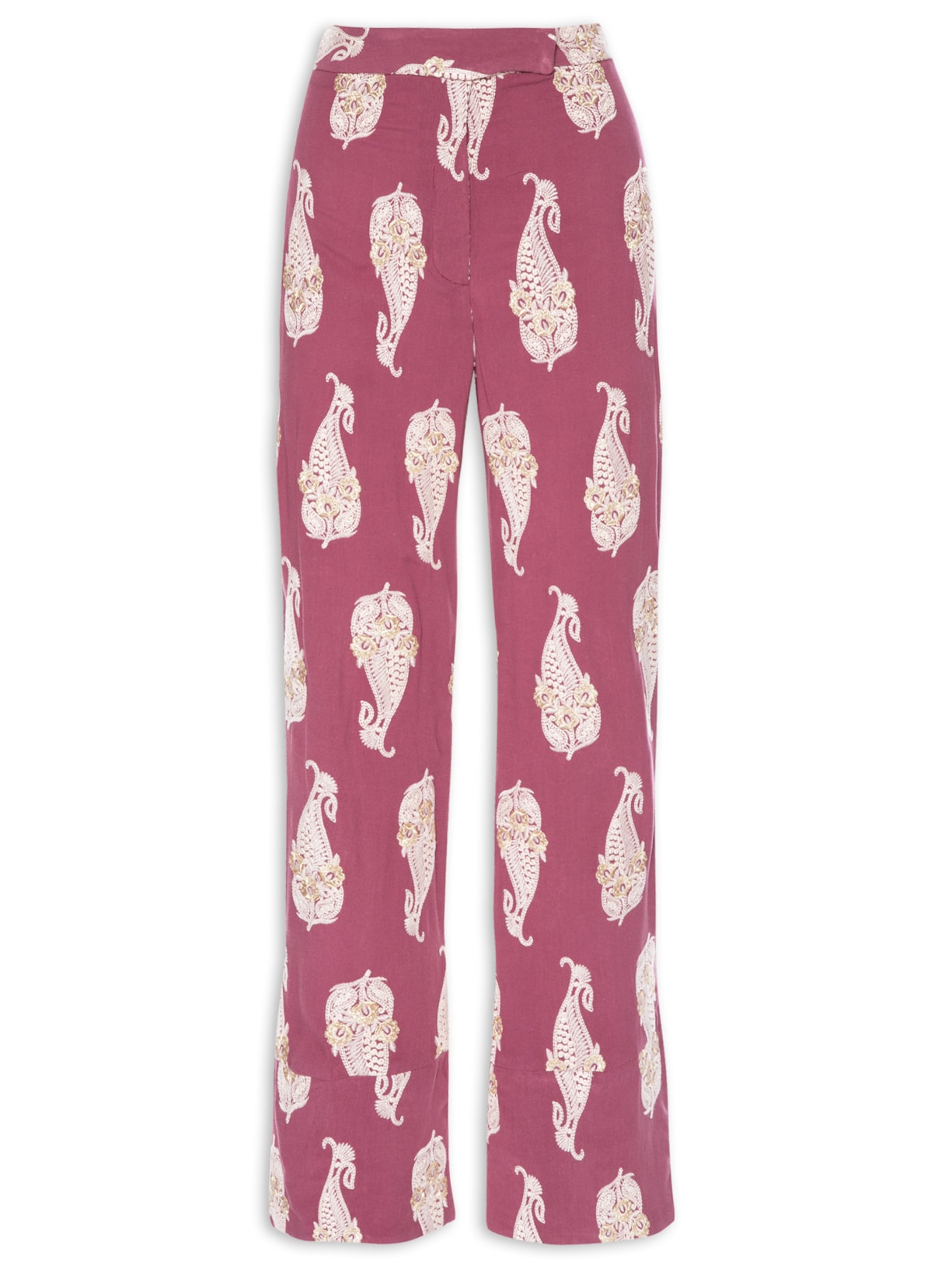 Calça Feminino Bordado Peixe - Roxo