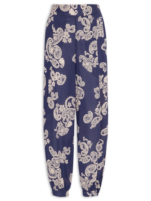 Calça Feminino Estampa Marinha – Azul