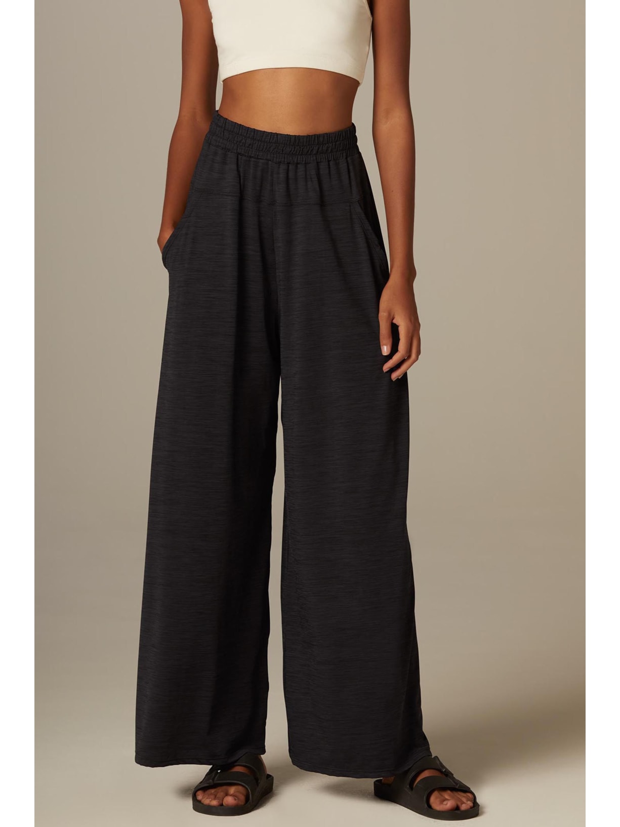 Calça Fitness Pantalona Preta Alba Yogini