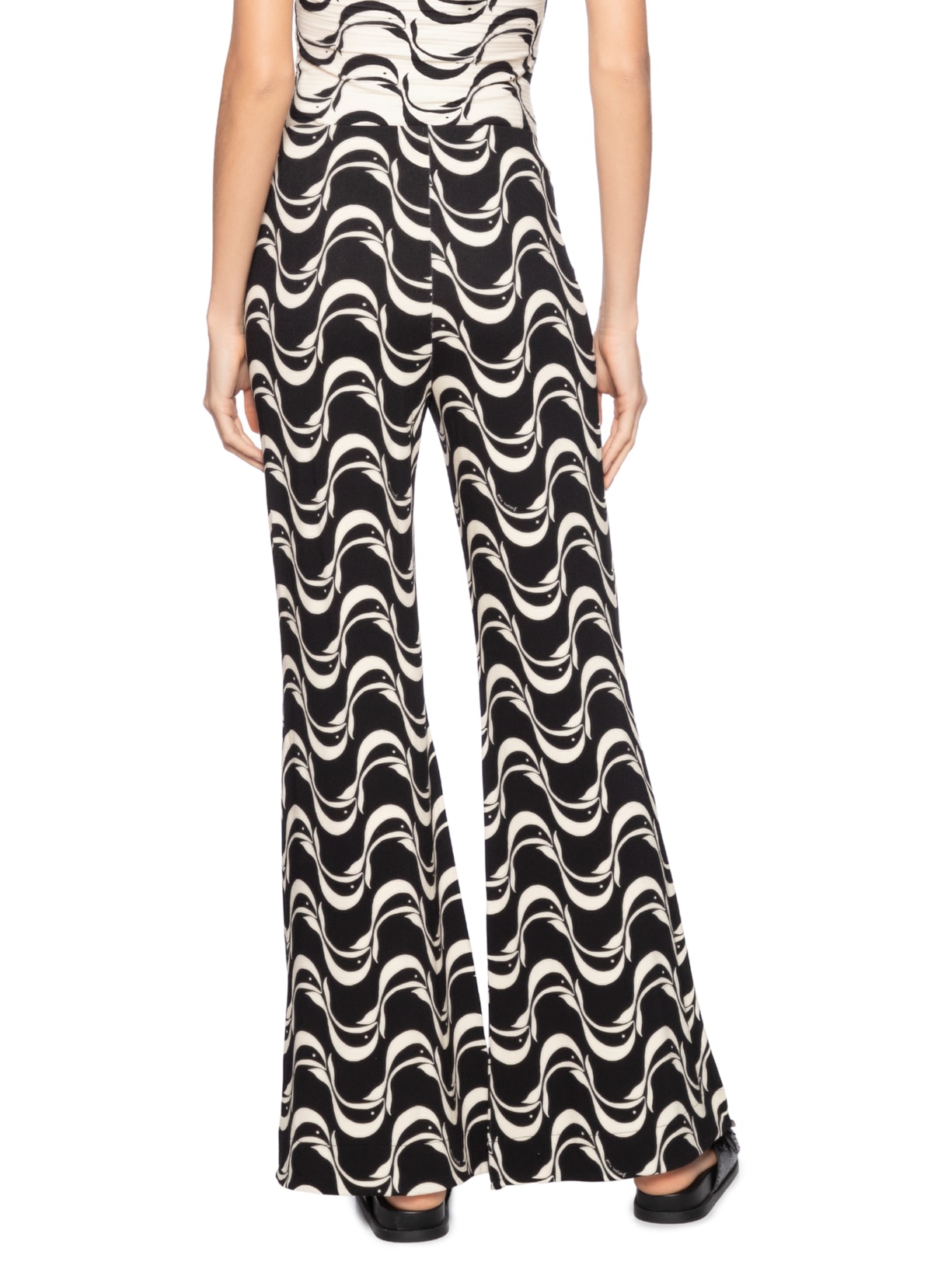 Calça Flare Feminina Peixe Copa Preto Farm