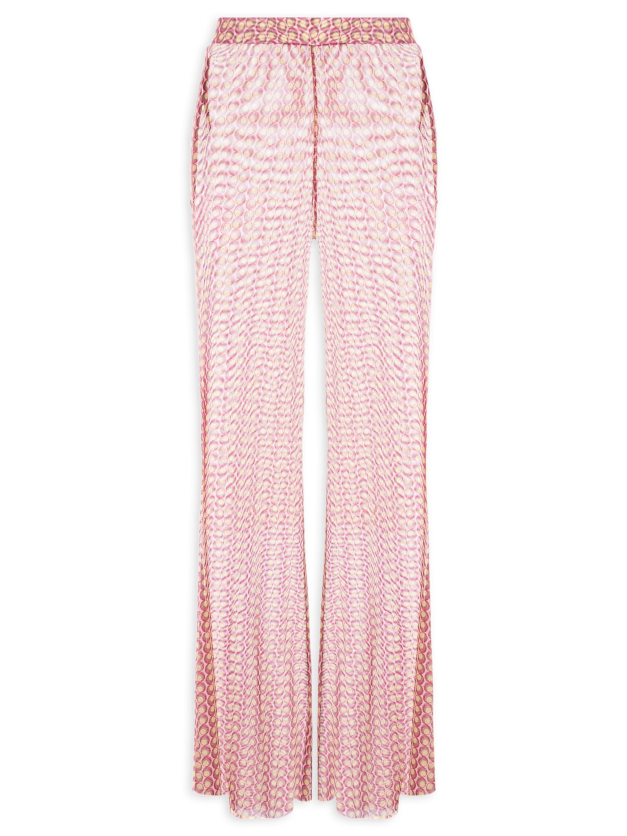 Calça Flare Feminina Tule Geo - Rosa