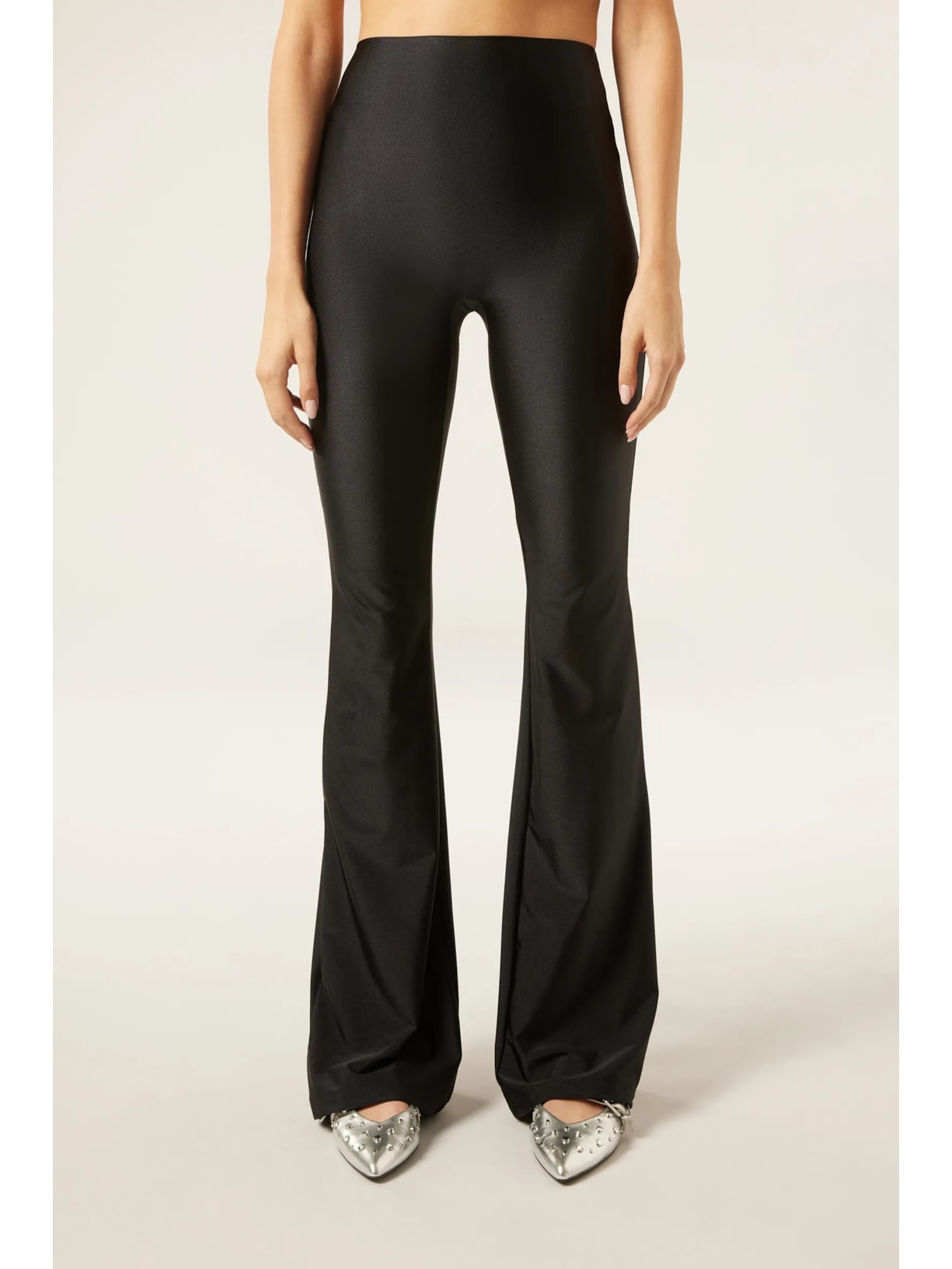 Calça Flare Superbrilhantes Preto Calzedonia