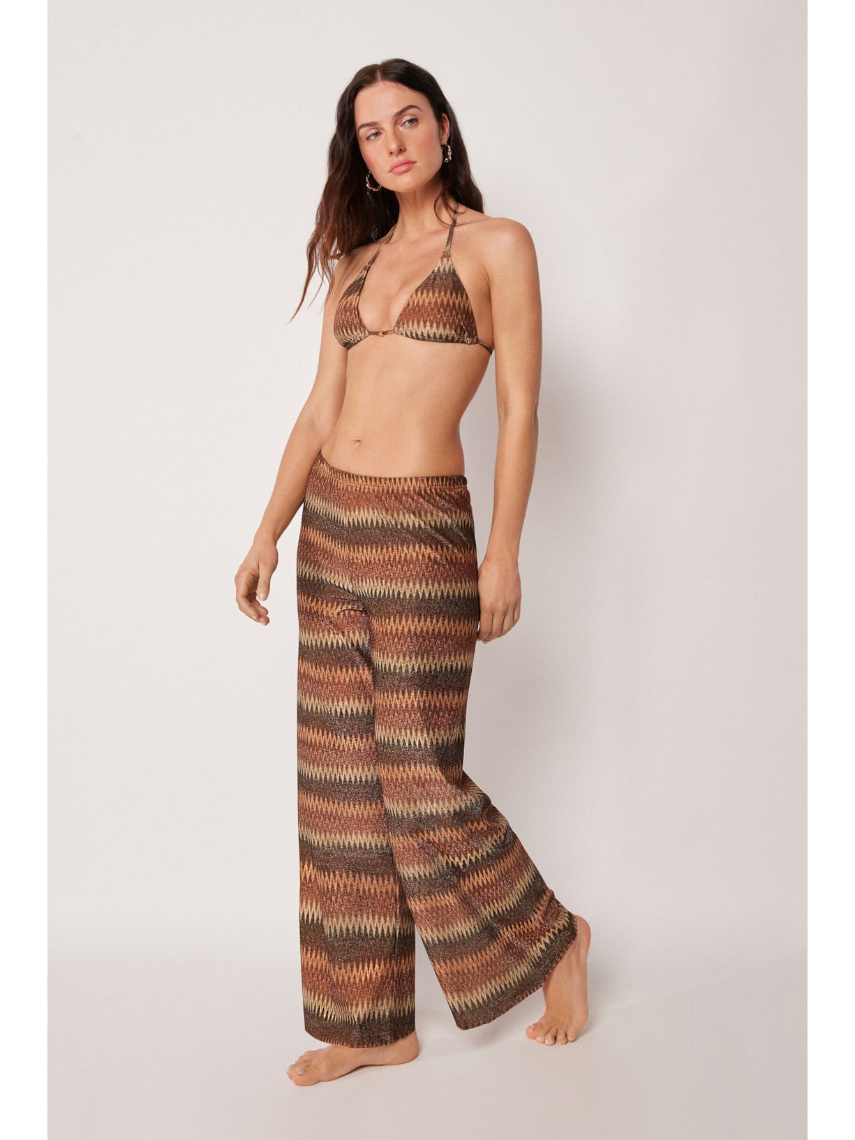 Calça Golden Chevron Marrom Calzedonia