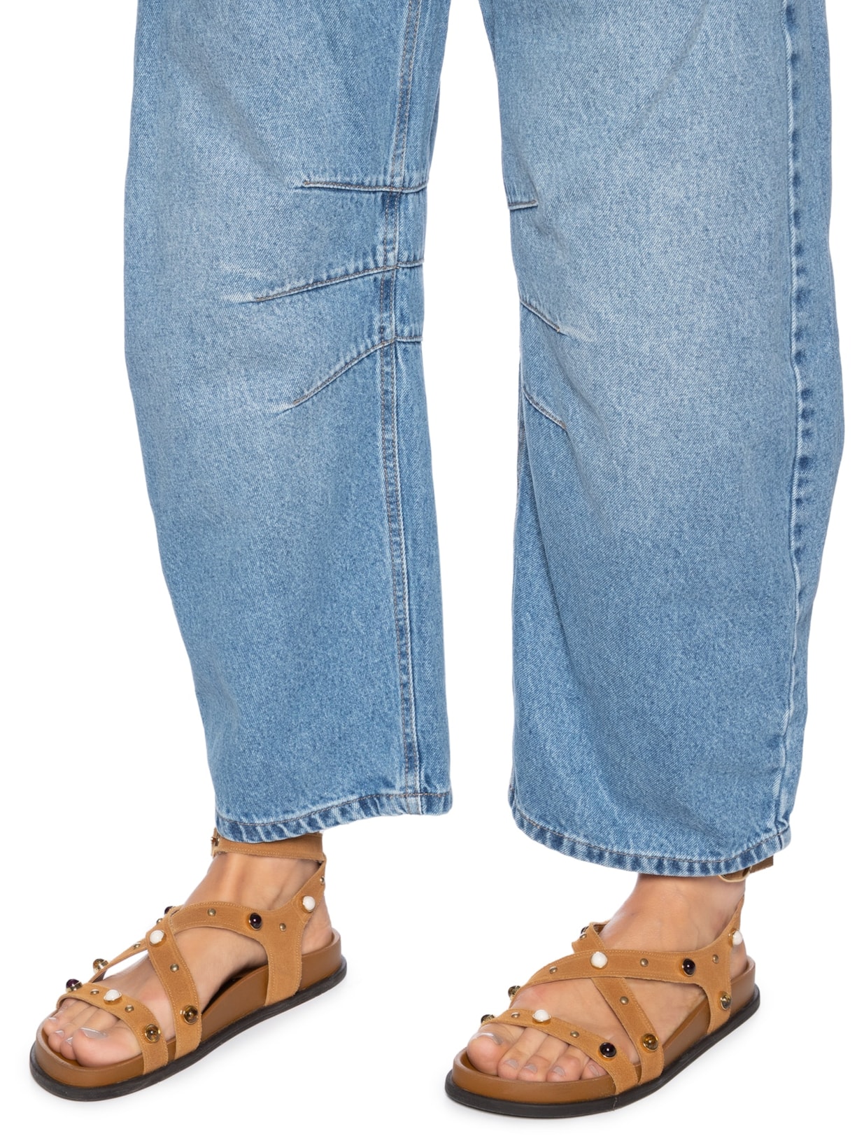 Calça Jeans Barrel Jumbo Azul  Farm