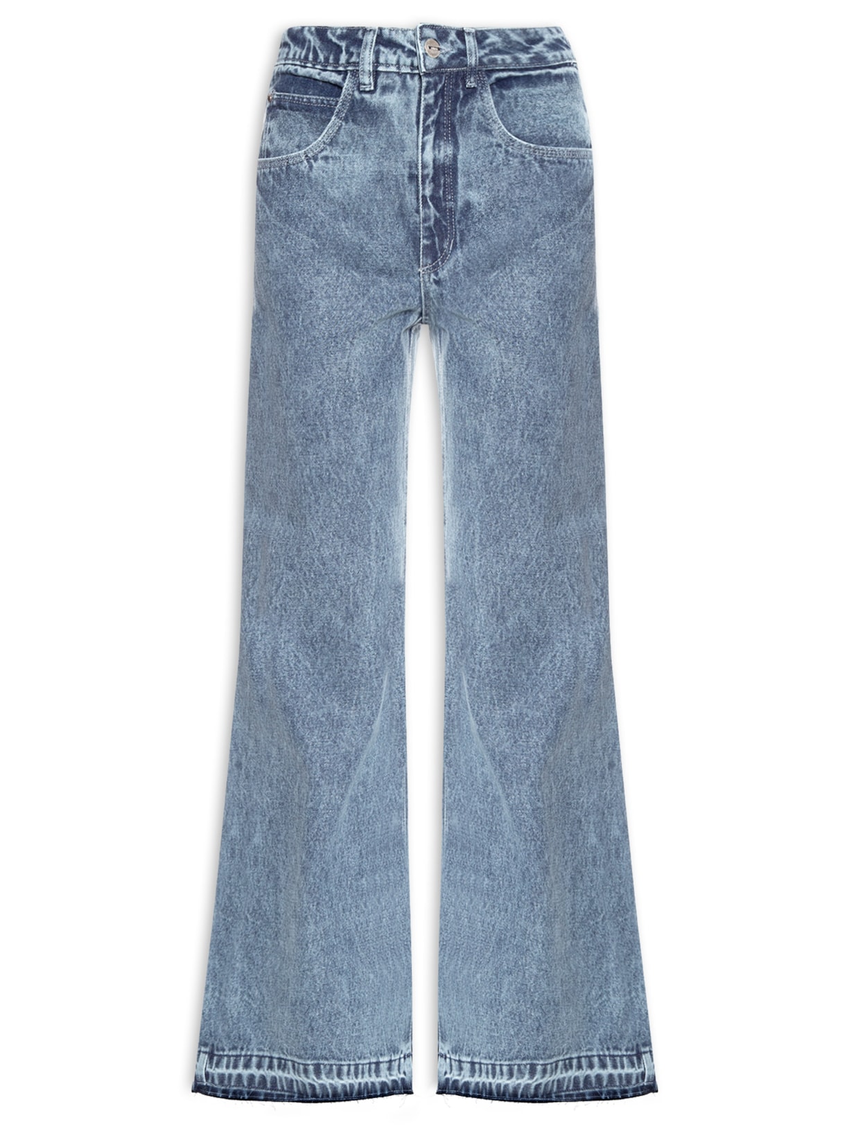Calça Jeans Bolsos Folk Feminina – Azul Animale