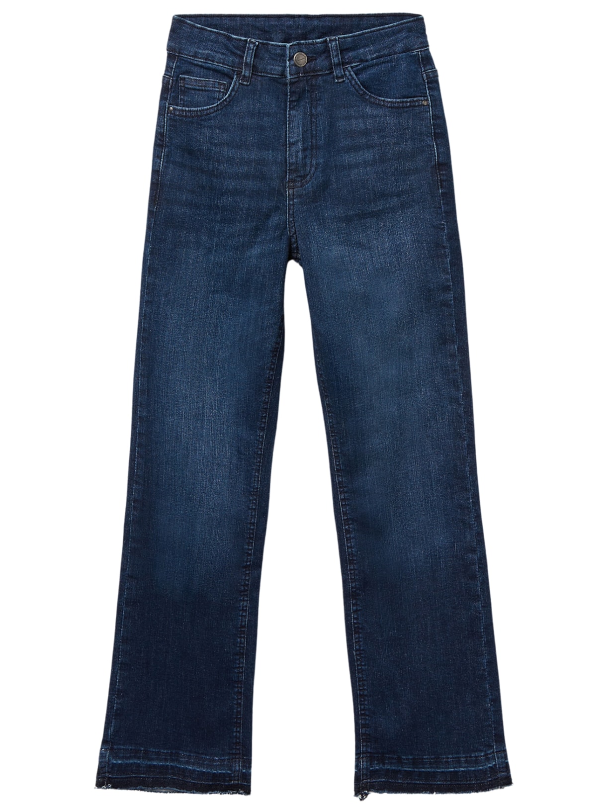 Calça Jeans Cropped Flare - Azul