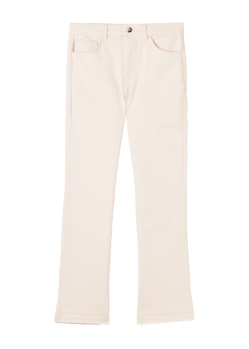Calça Jeans Cropped - Off-White