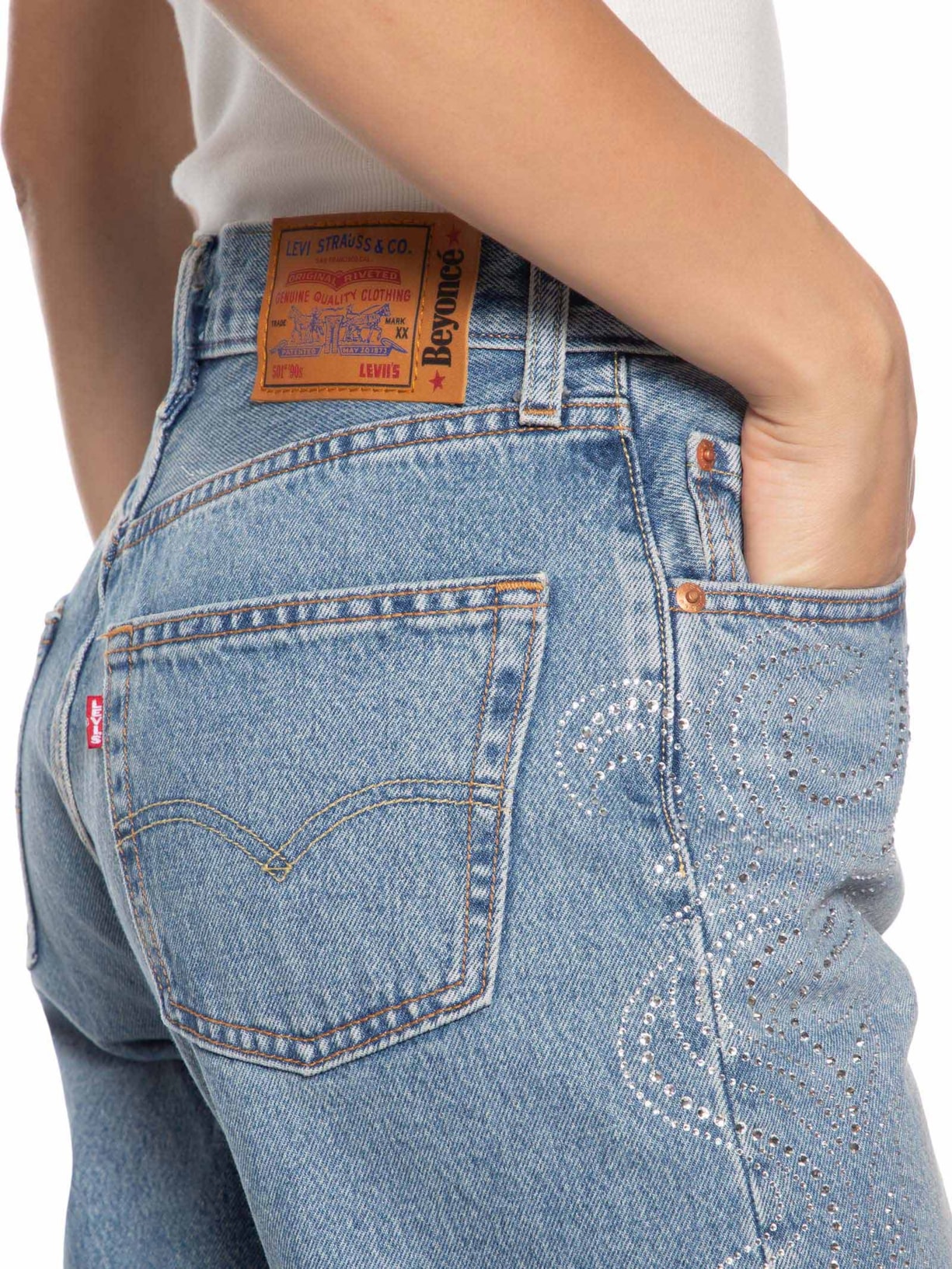Calça Jeans Feminina 501 '90S Azul Levi's + Beyoncé