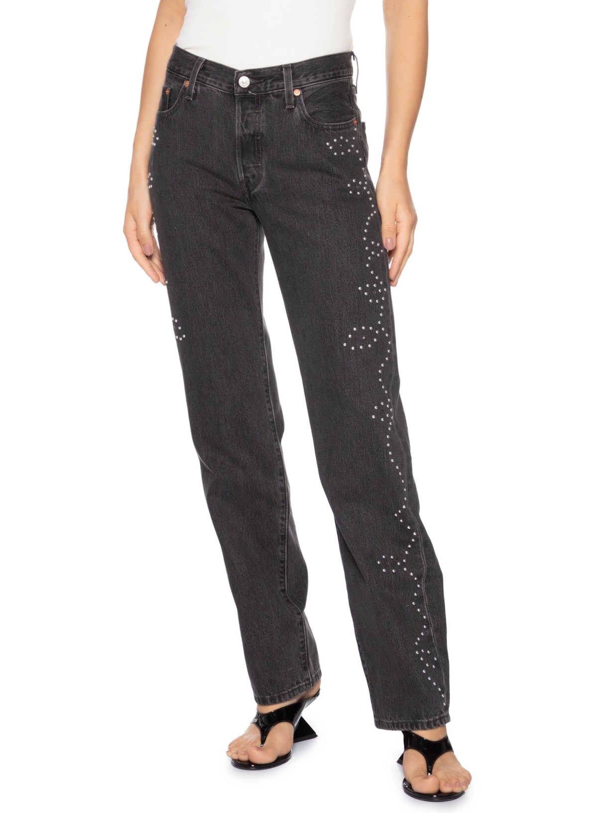 Calça Jeans Feminina 501 '90S Preto Levi's + Beyoncé