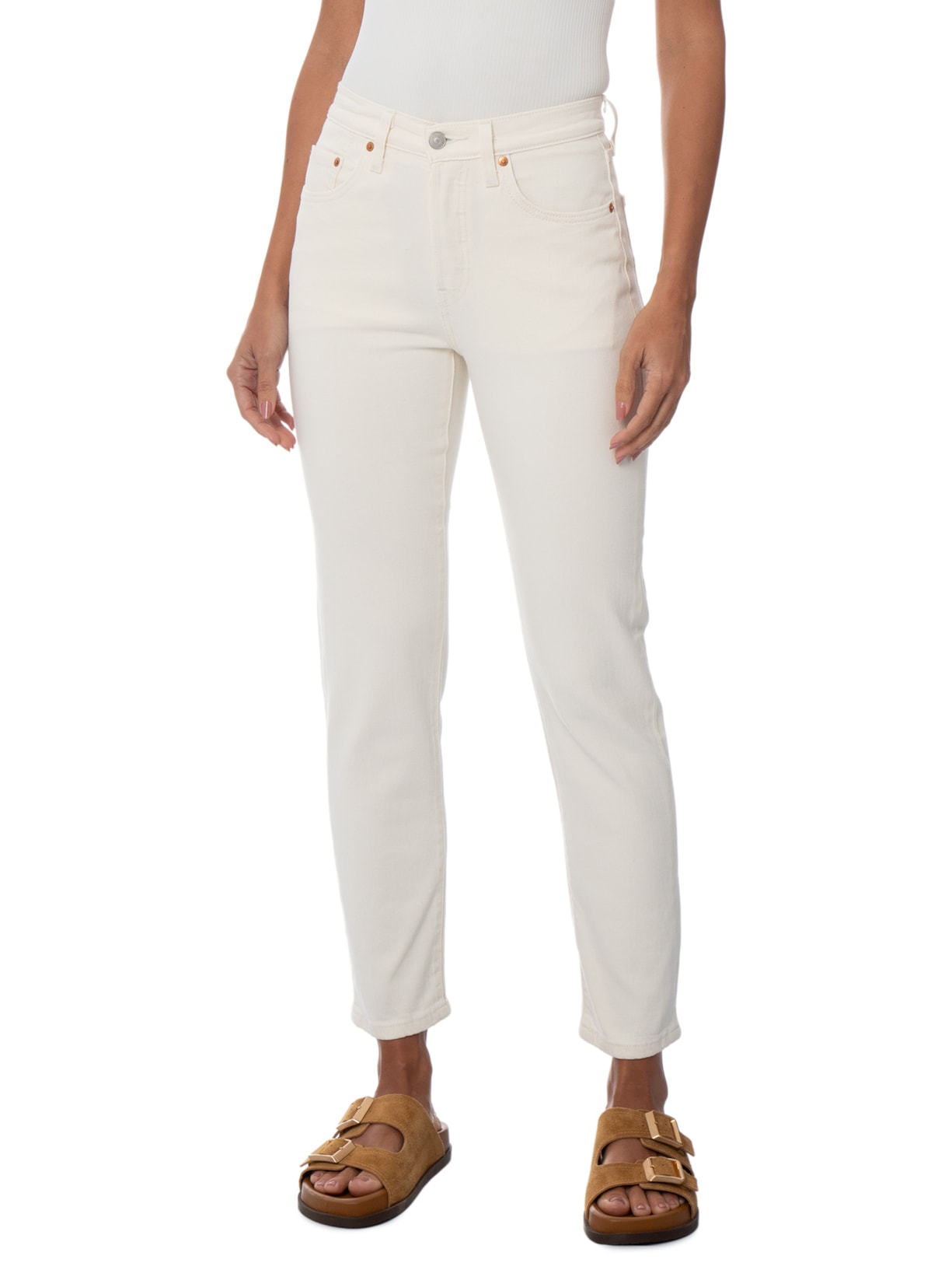 Calça Jeans Feminina 501® Crop Branco Levi's