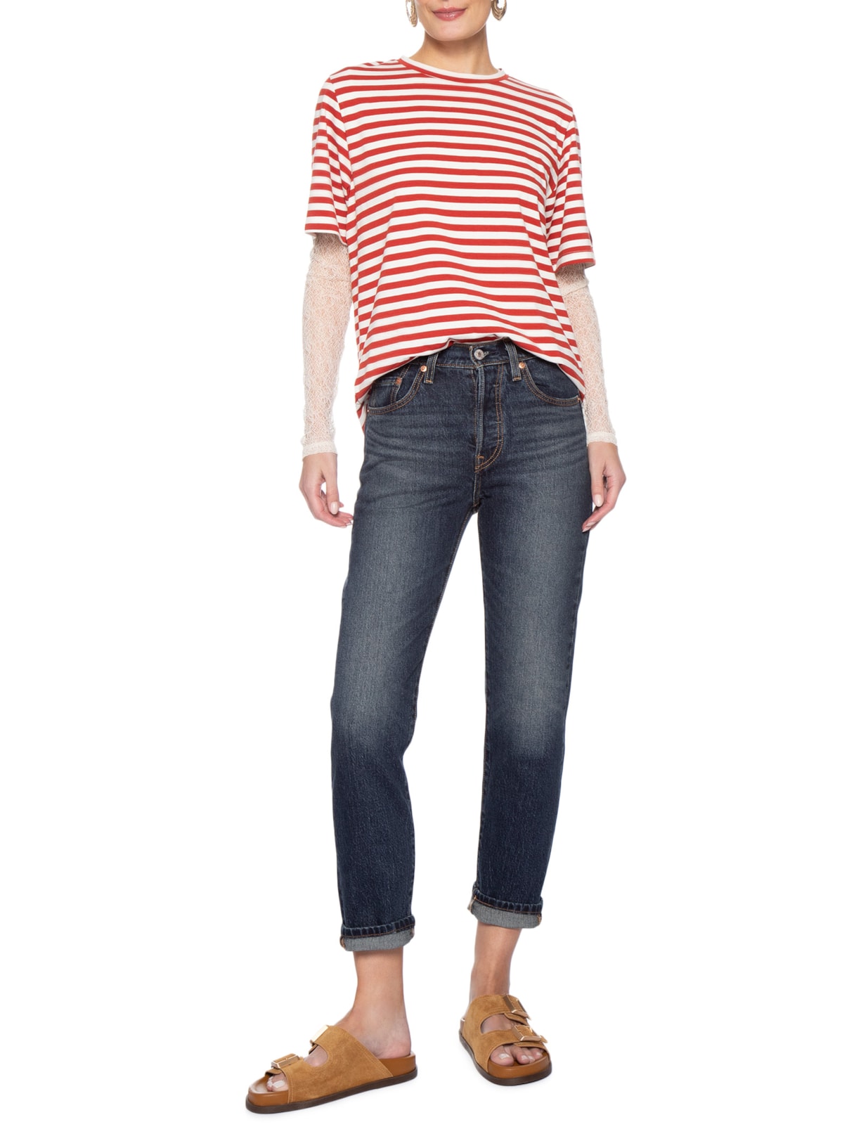 Calça Jeans Feminina 501® Crop – Azul Levi's