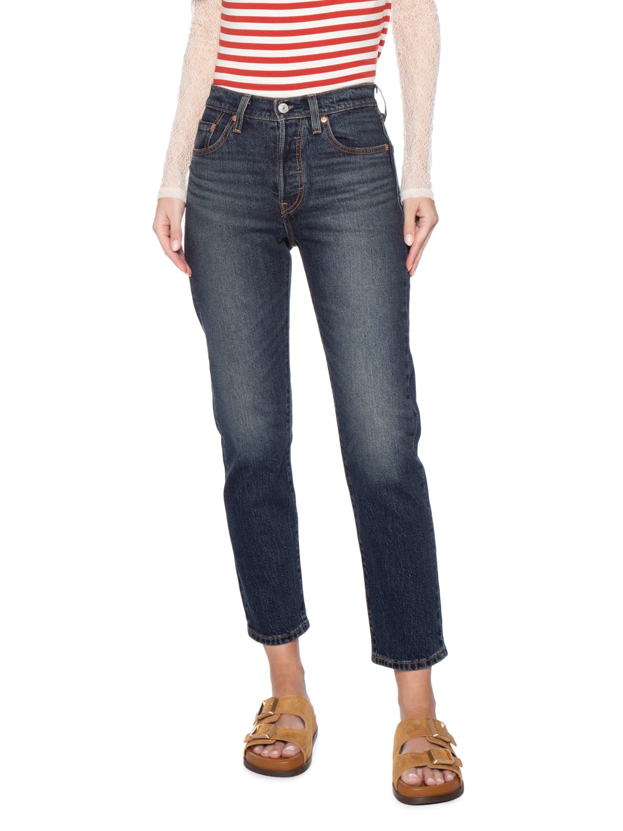 Calça Jeans Feminina 501® Crop – Azul Levi's