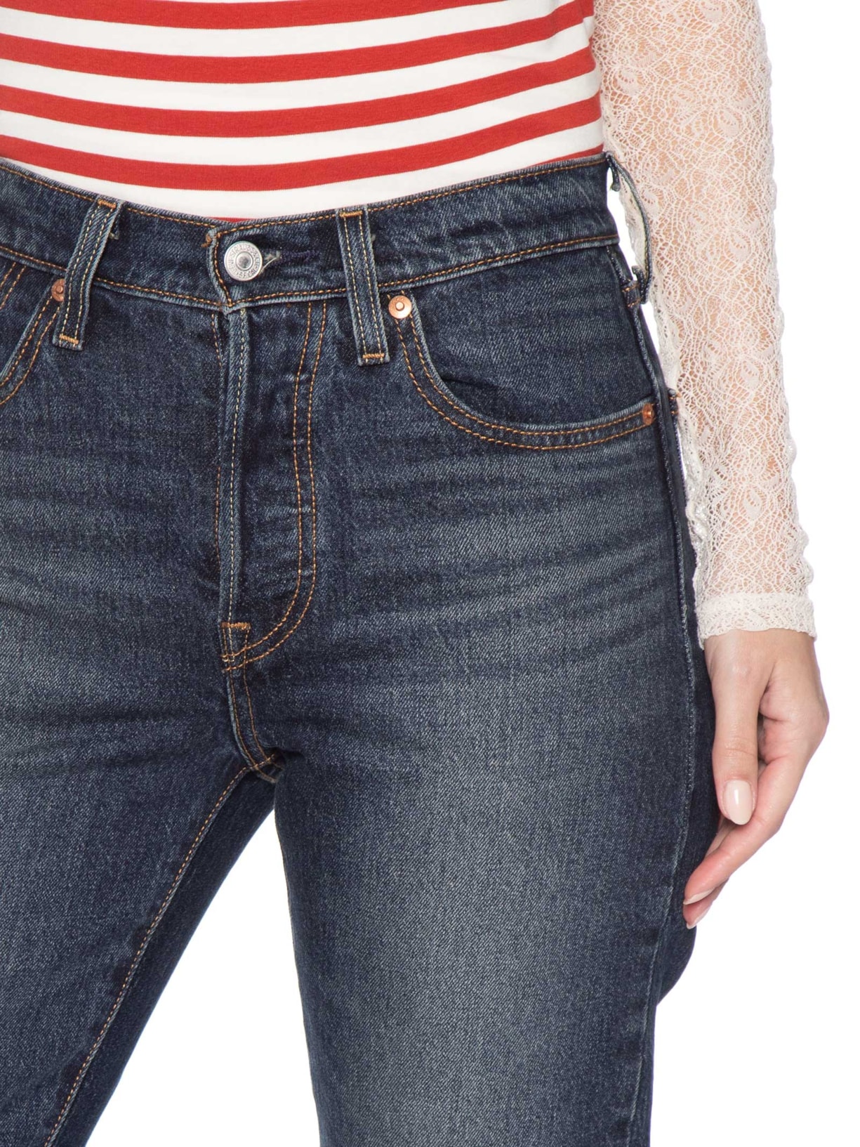 Calça Jeans Feminina 501® Crop – Azul Levi's