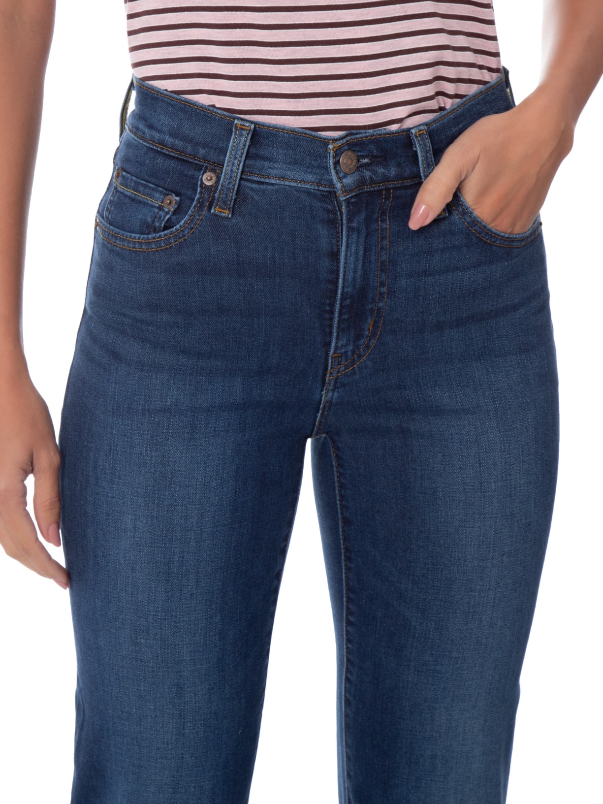 Calça Jeans Feminina 723 High Rise Straight Azul Levi's