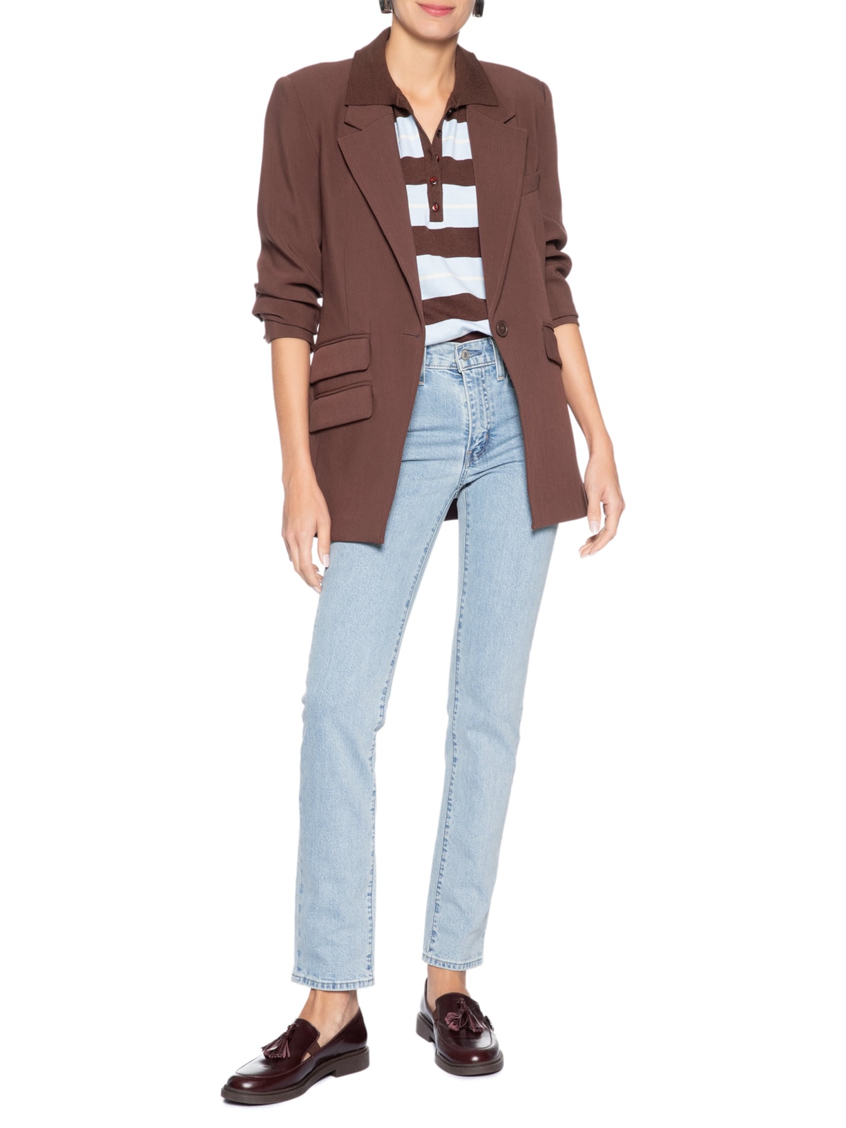 Calça Jeans Feminina 724 High Rise Straight Azul Levi's