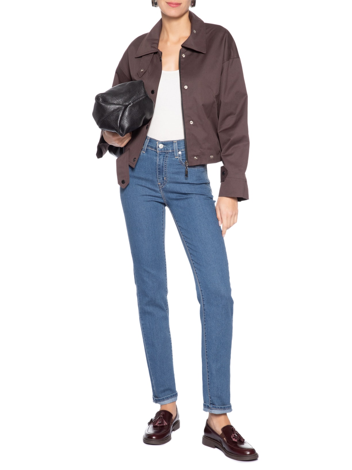 Calça Jeans Feminina 724 High Rise Straight Azul Levi's
