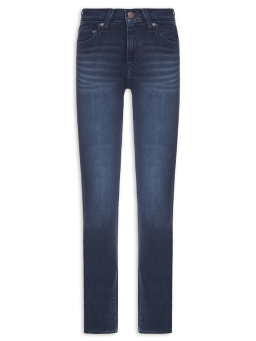 Calça Jeans Feminina 724 High Rise Straight - Azul