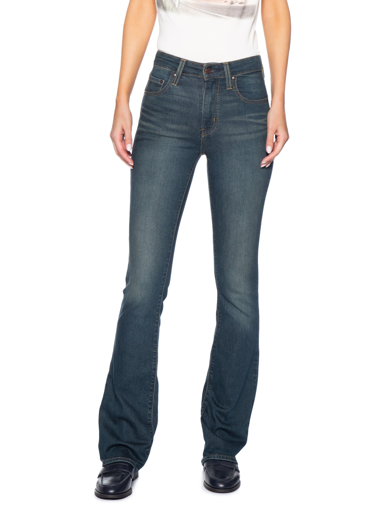 Calça Jeans Feminina 725 High Rise Bootcut Azul Levi's