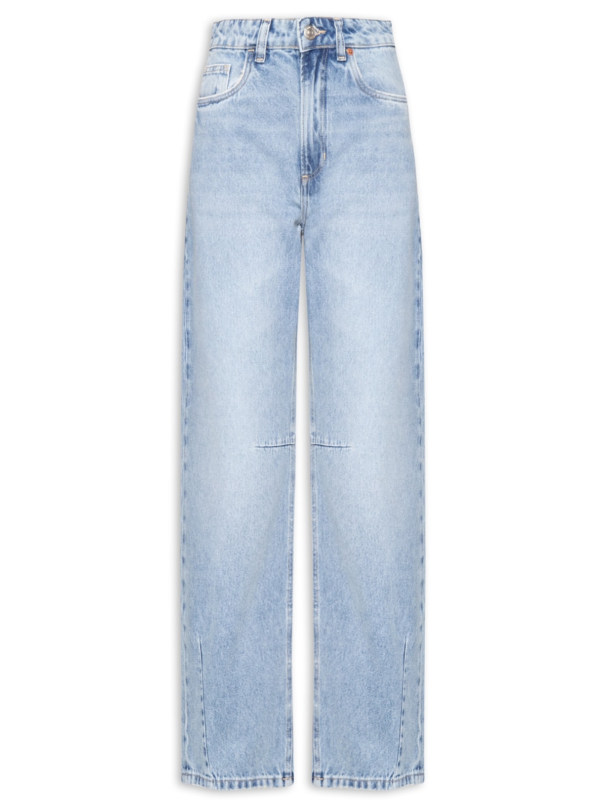 Calça Jeans Feminina Baggy Dirty E Pences Azul Animale Jeans