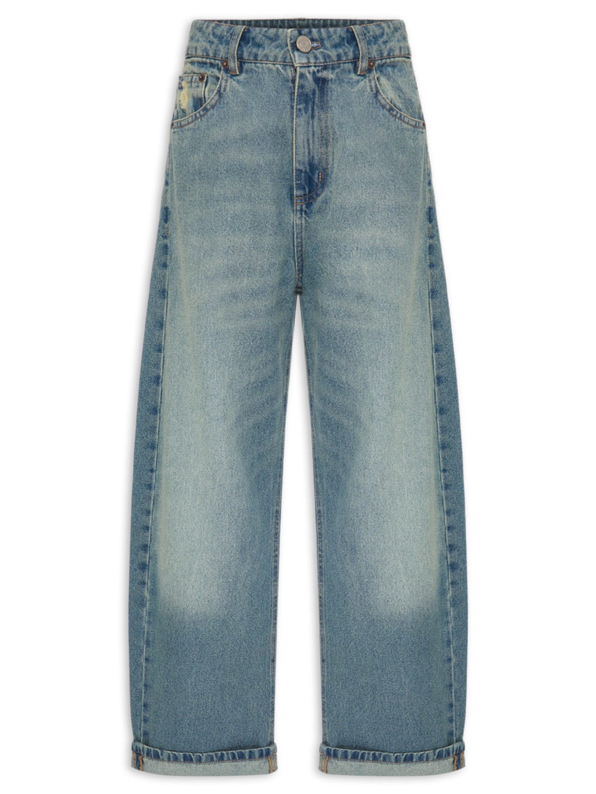 Calça Jeans Feminina Baggy V27 Azul Mixed