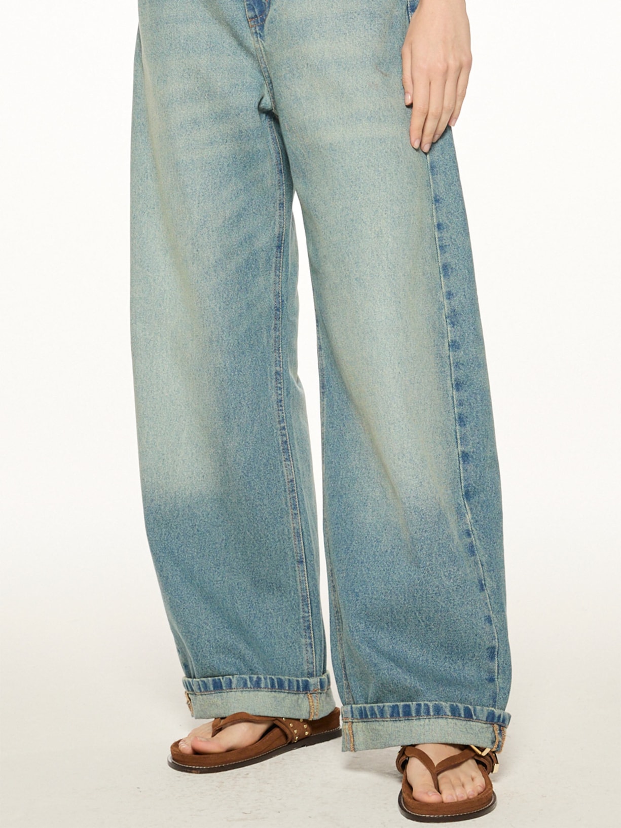 Calça Jeans Feminina Baggy V27 Azul Mixed
