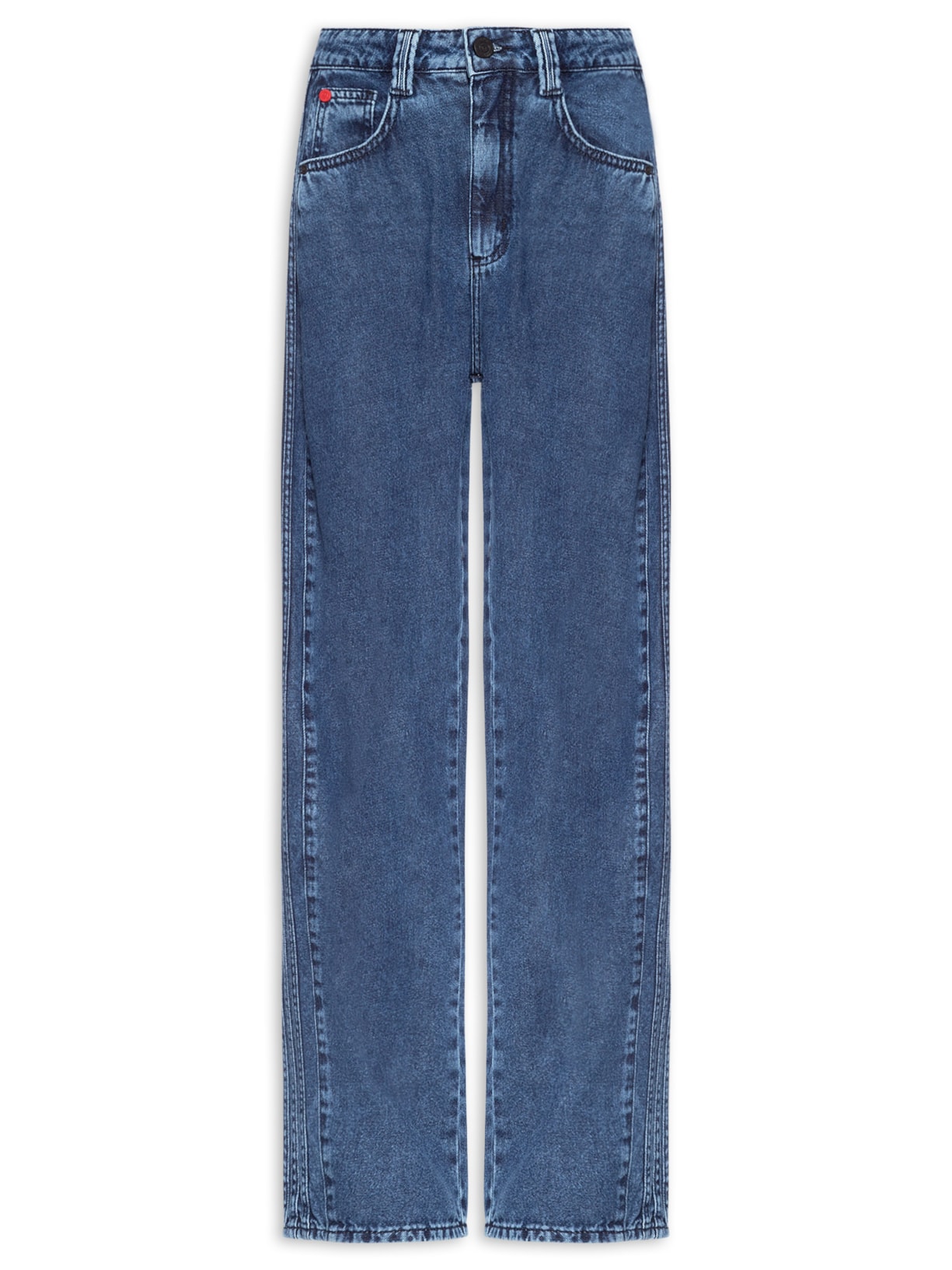 Calça Jeans Feminina Barrel Azul Forum + Adidas