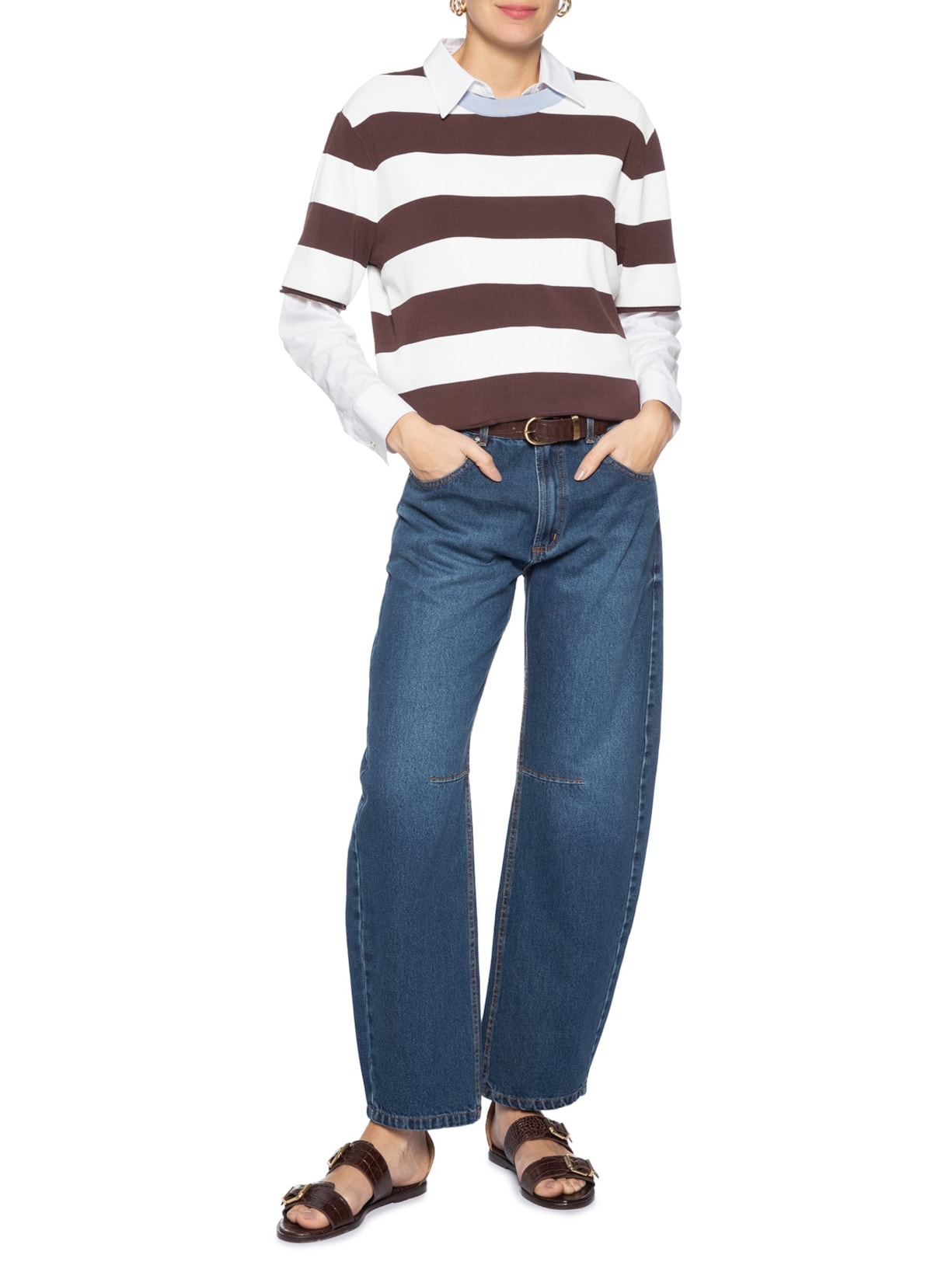 Calça Jeans Feminina Barrel Slim Azul Animale Jeans
