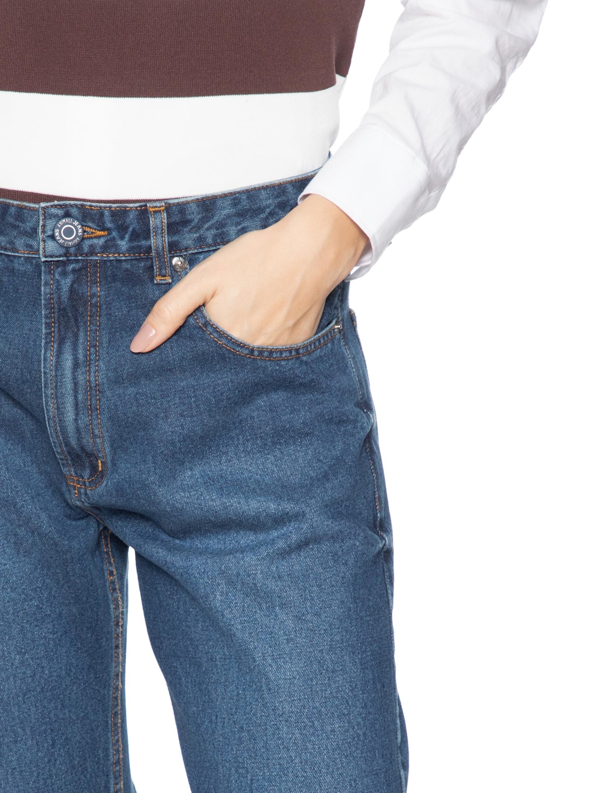Calça Jeans Feminina Barrel Slim Azul Animale Jeans
