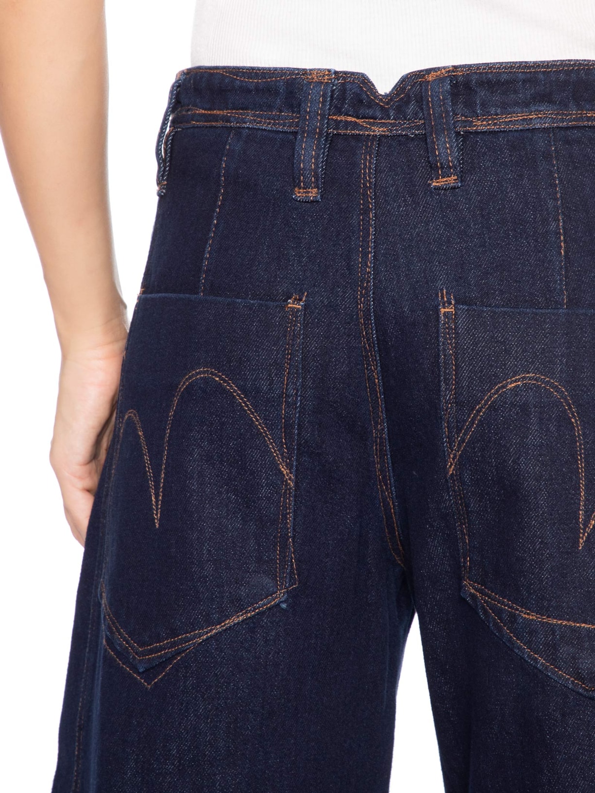 Calça Jeans Feminina Bolso Coração Azul Animale