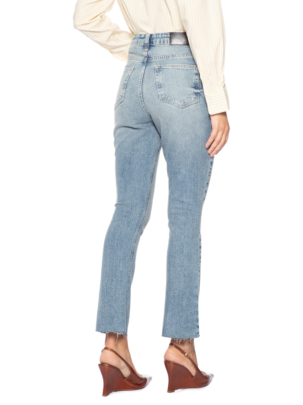 Calça Jeans Feminina Boot Cropped Azul Animale Jeans