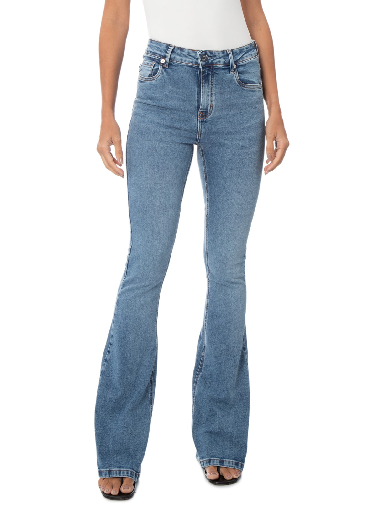 Calça Jeans Feminina Boot Nova York Midi Basic  Azul Animale Jeans