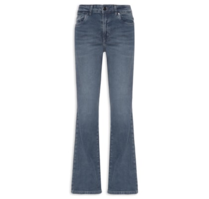 Calça Jeans Feminina Boot Vintage New Basic - Cinza