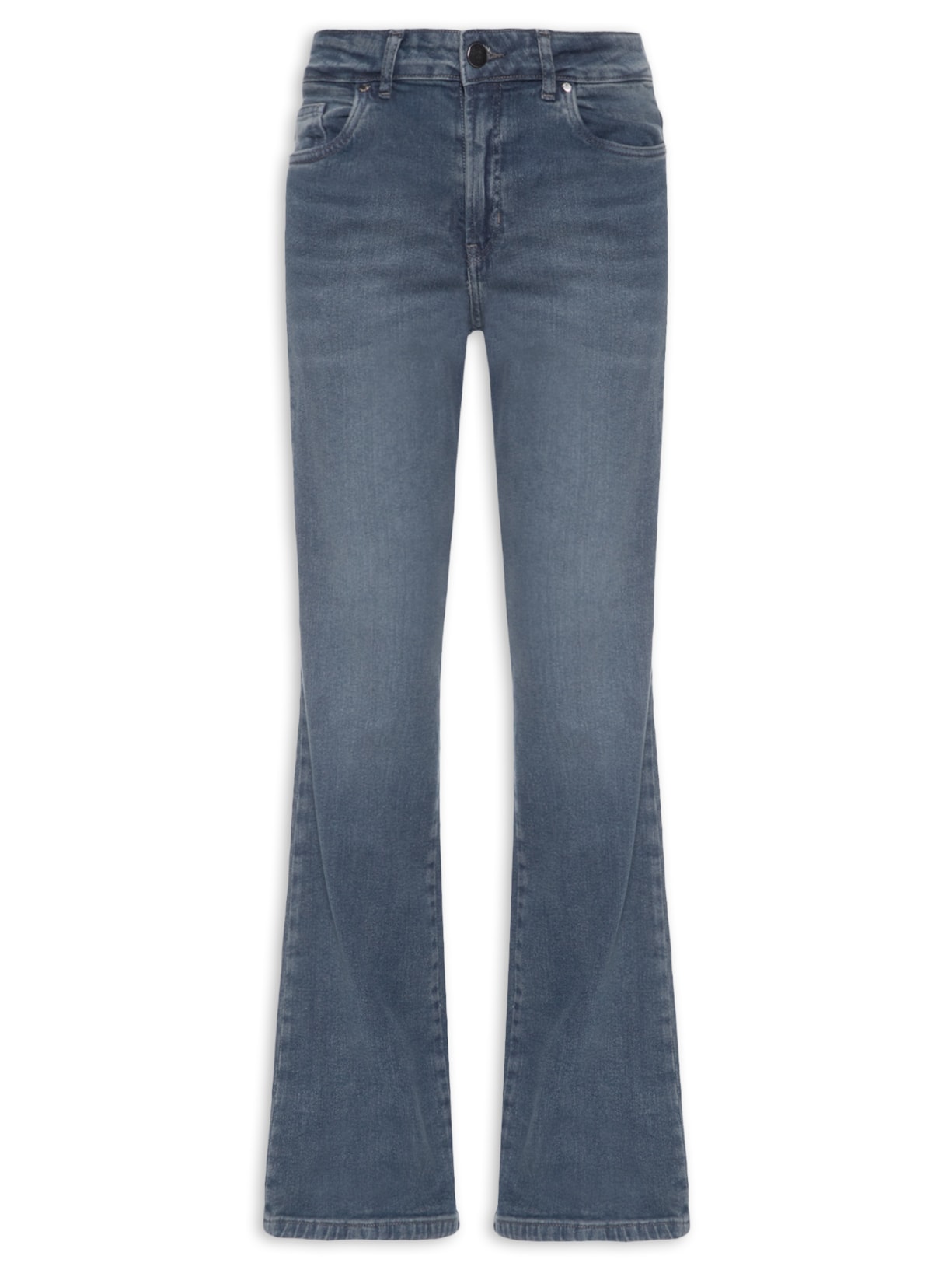Calça Jeans Feminina Boot Vintage New Basic - Cinza