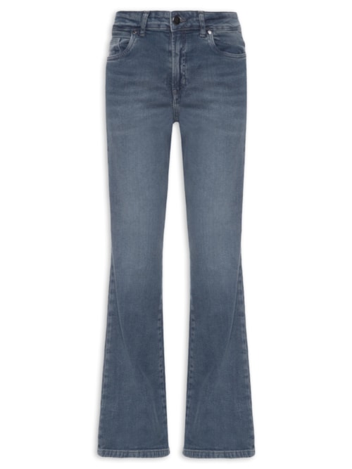 Calça Jeans Feminina Boot Vintage New Basic - Cinza