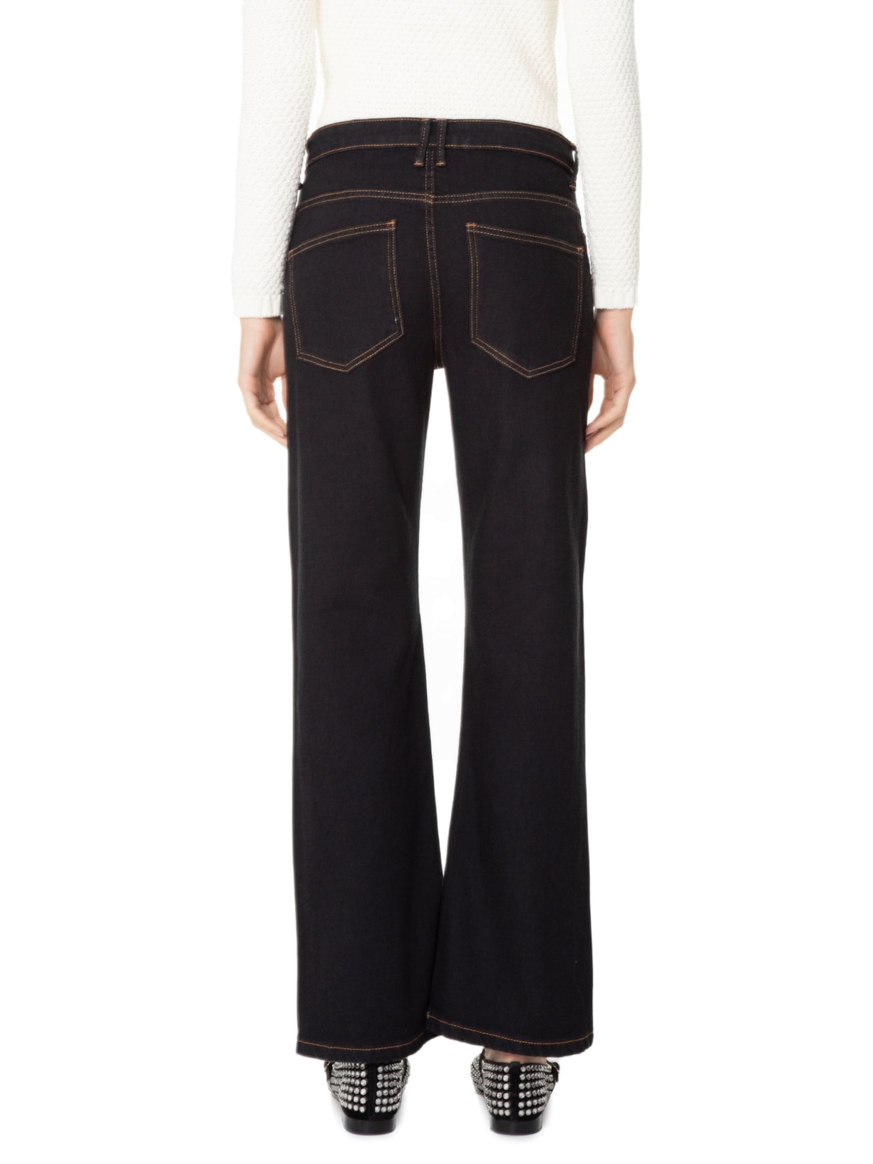 Calça Jeans Feminina Boot Vintage Preto Animale