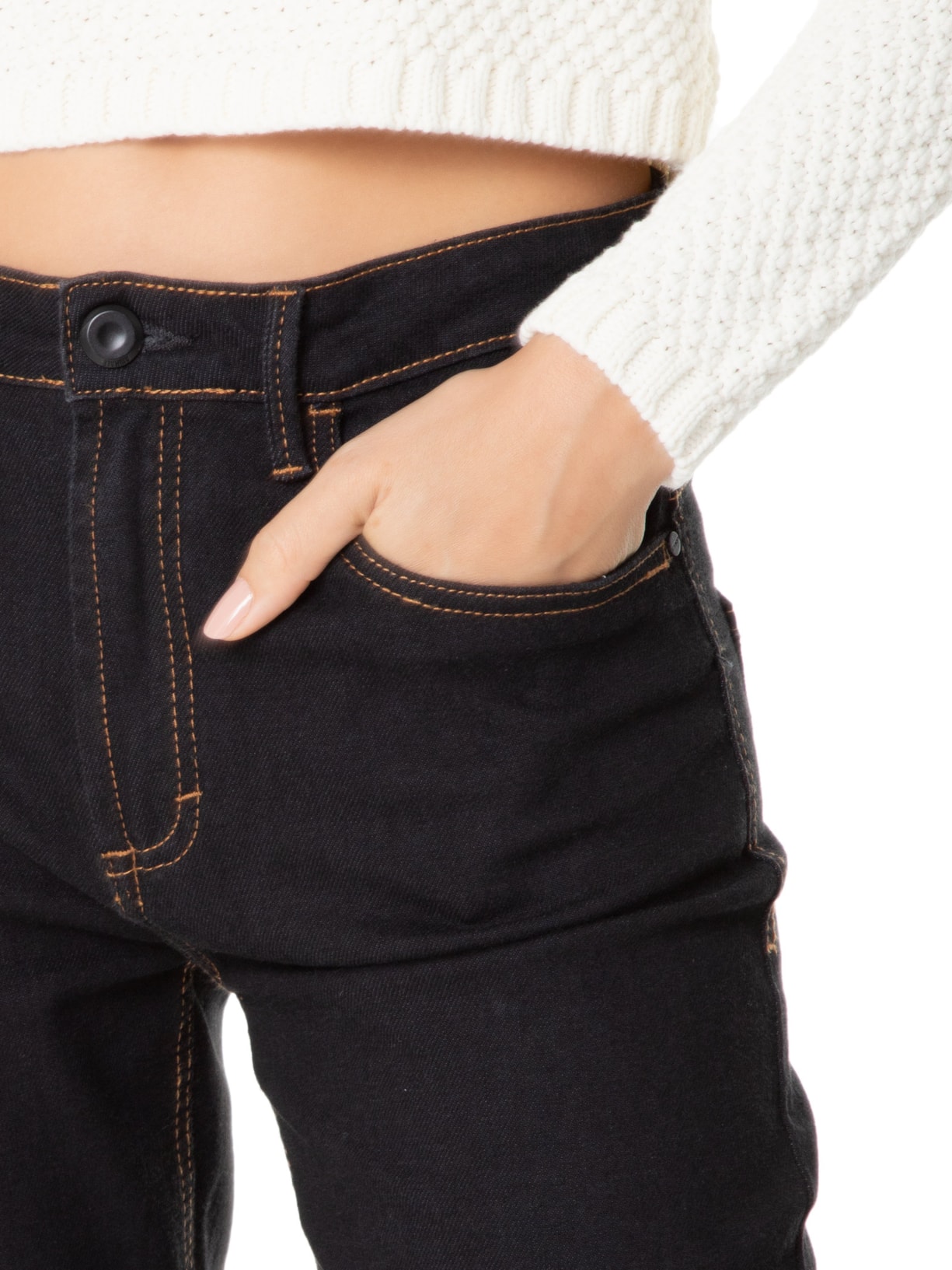 Calça Jeans Feminina Boot Vintage Preto Animale