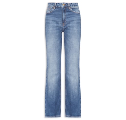 Calça Jeans Feminina Bootcut Used - Azul