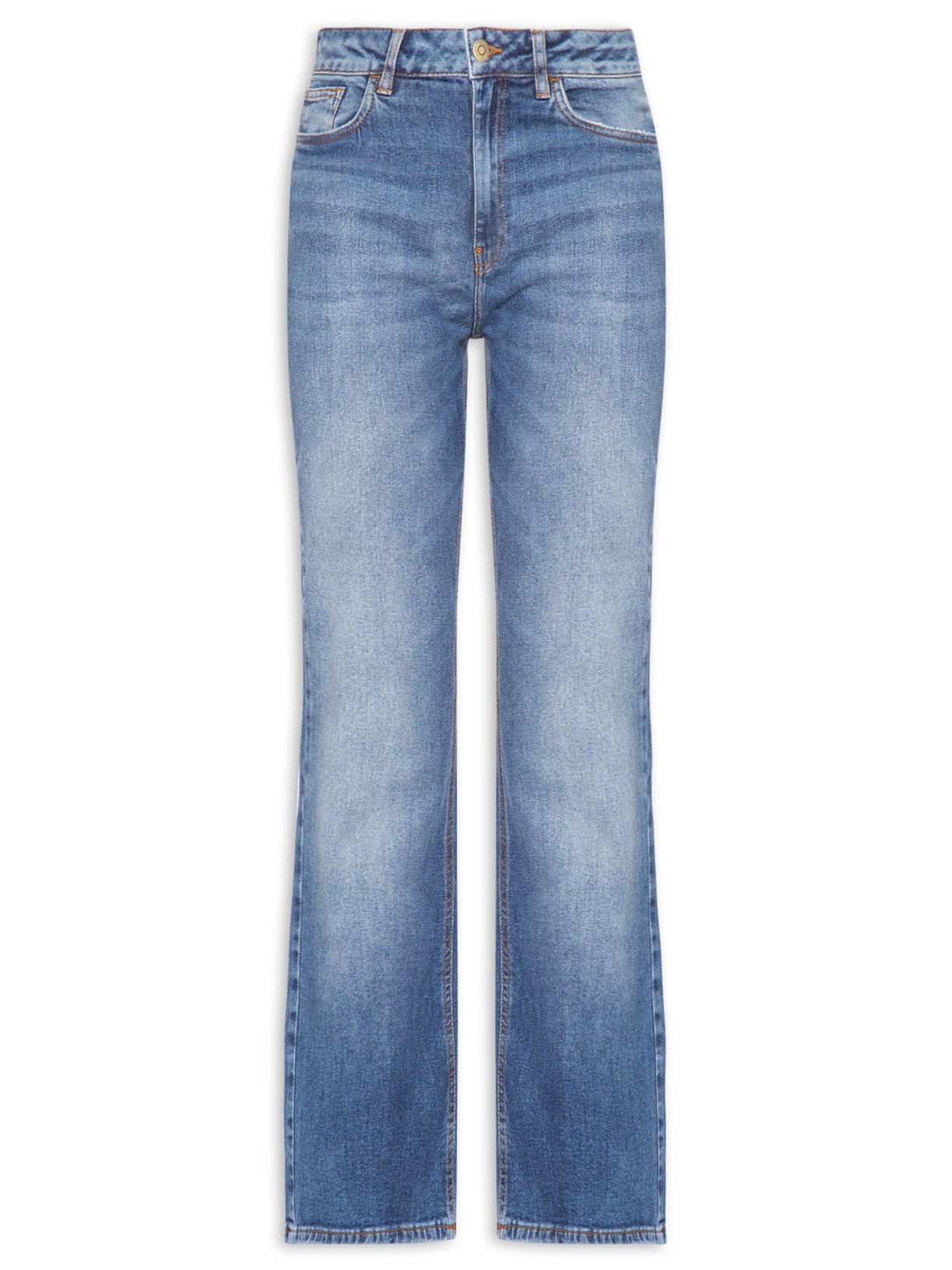 Calça Jeans Feminina Bootcut Used - Azul