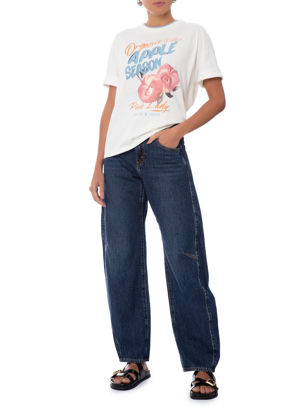 Calça Jeans Feminina Cinch Barrel – Azul Levi's