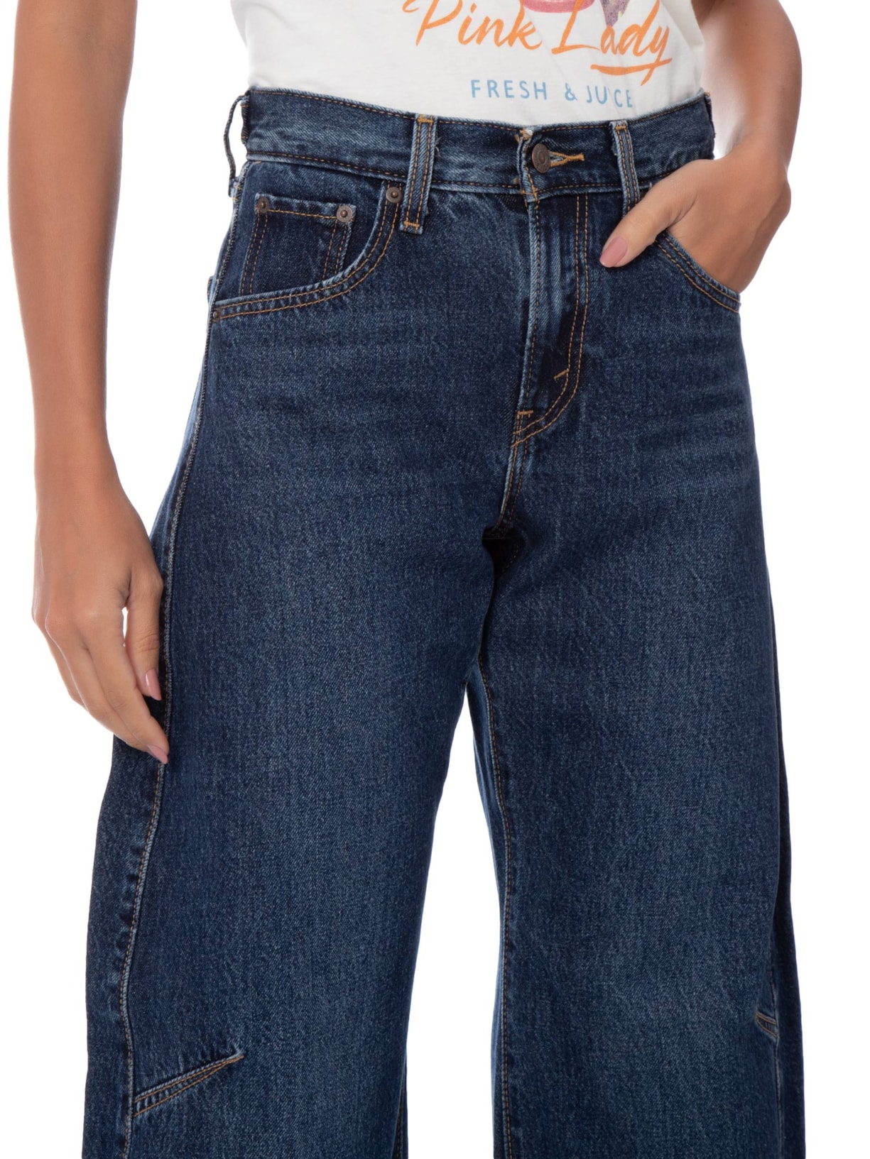 Calça Jeans Feminina Cinch Barrel – Azul Levi's