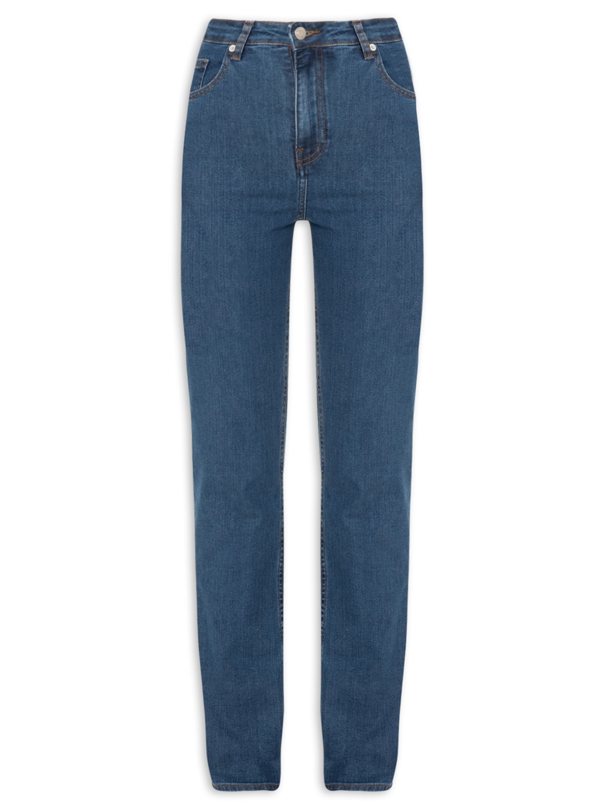 Calça Jeans Feminina Classic Straight Hw - Azul