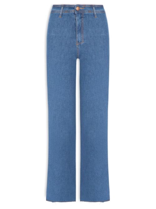 Calça Jeans Feminina Cropped - Azul