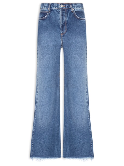 Calça Jeans Feminina Flare Botões Bragulha – Azul