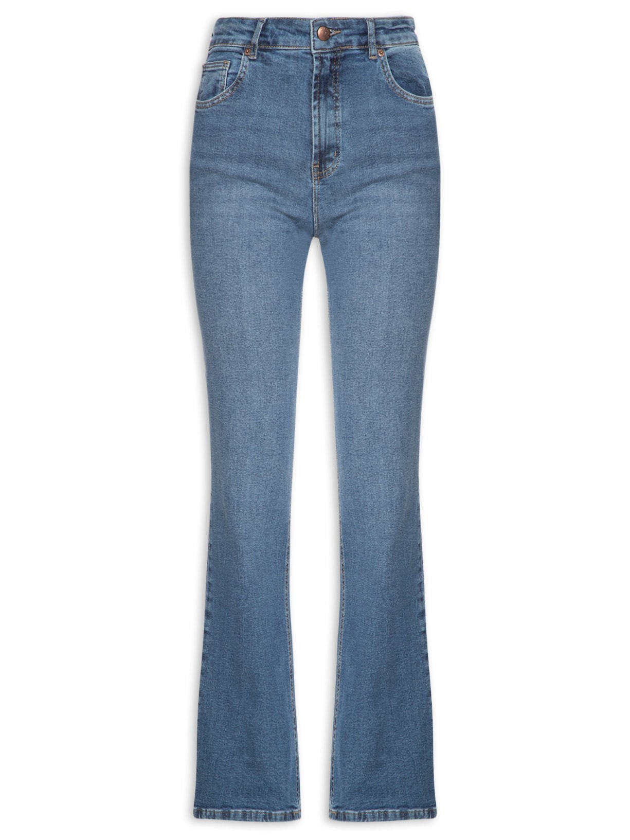 Calça Jeans Feminina Flare Média Azul Farm